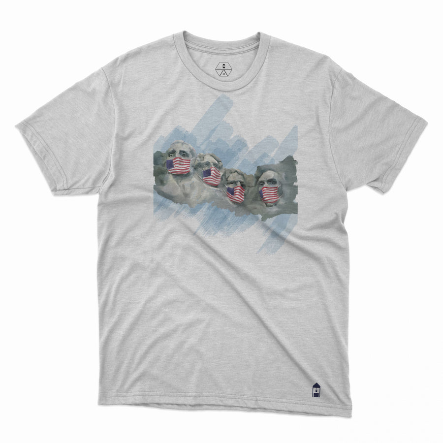 Well Mannered Masked Rushmore White Tee