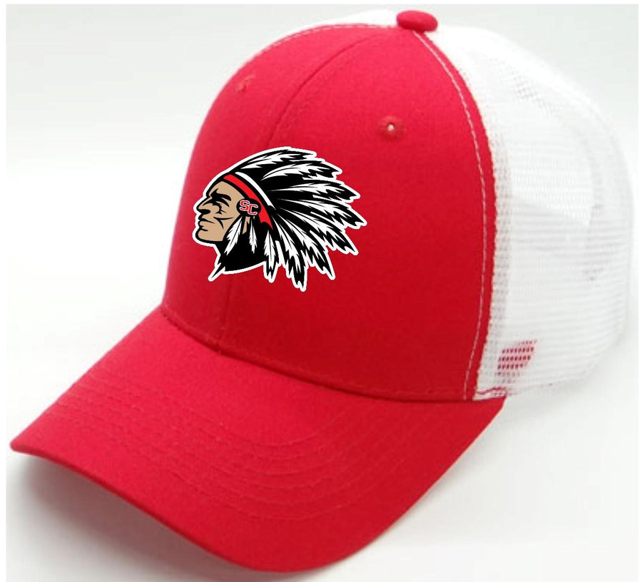 Redskins Mascot Logo Curved-Bill Snapback Hat