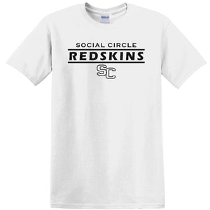 Social Circle Redskins W/ SC Stacked Logo Short Sleeve Tee