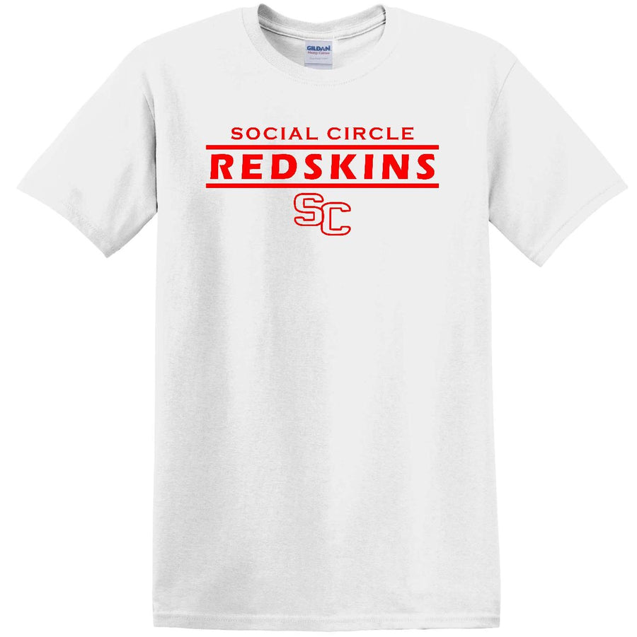 Social Circle Redskins W/ SC Stacked Logo Short Sleeve Tee