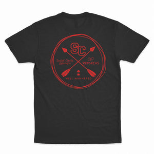 Well Mannered Redskins Black Red Tee